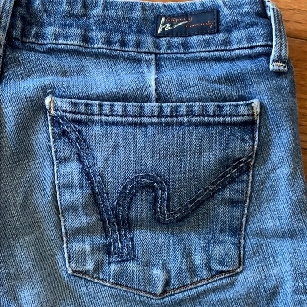 CITIZENS OF HUMANITY LOW WAIST DENIM SHORTS 27 - Picture 5 of 5